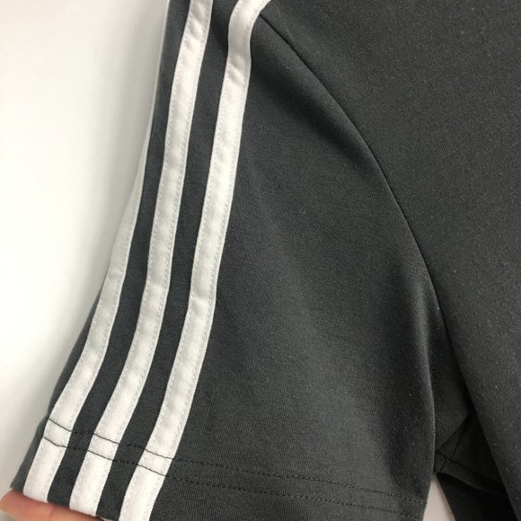 Adidas black white 3 stripe short sleeve tshirt small - Picture 8 of 14